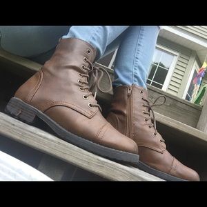Brown Combat Boots